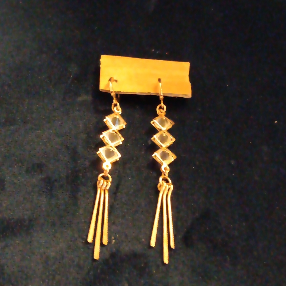 Long crystal earring